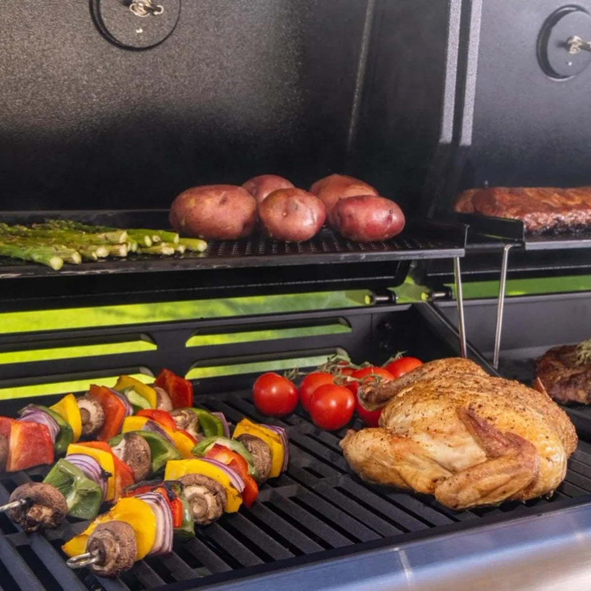 AJinTeby cast iron retains heat for consistent cooking and precise searing.