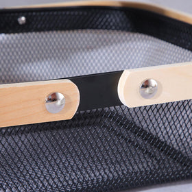 AJIODA bathroom organizer basket for toiletries and towels, stylish and breathable.