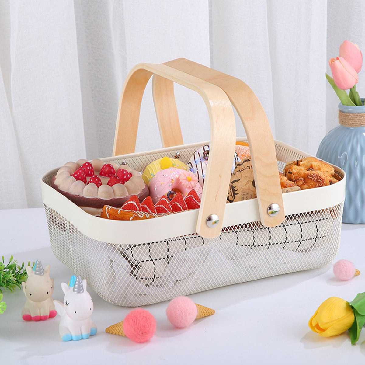 AJIODA garden harvest basket great for gathering fresh produce.