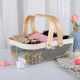 AJIODA office decor basket suits magazines, papers, and small supplies.