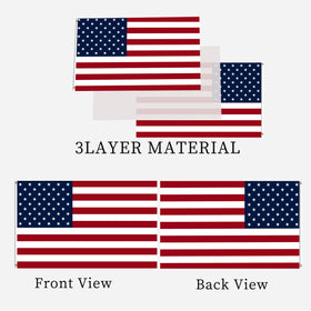 AJJSUE American Flag 3x5 with brass grommets enables secure hanging on outdoor poles.