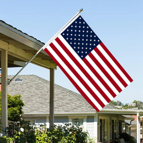 AJJSUE American Flag 3x5 outdoor, double-sided graphics for clear visibility from both sides.