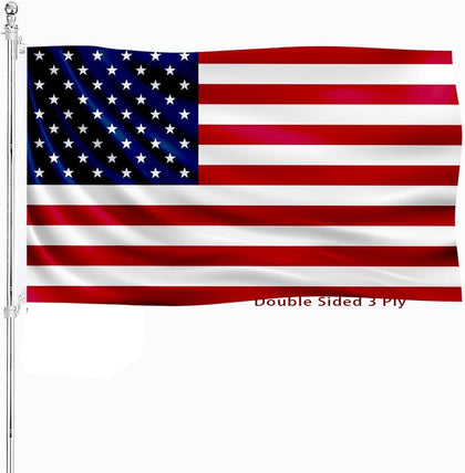 AJJSUE American Flag 3x5 outdoor, front view, designed for durable outdoor displays.