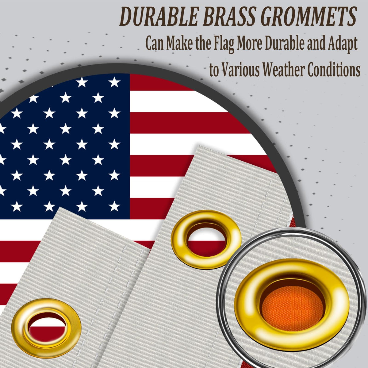 AJJSUE 3x5 outdoor flag with thick stitching offers wind resistance and long-lasting performance.