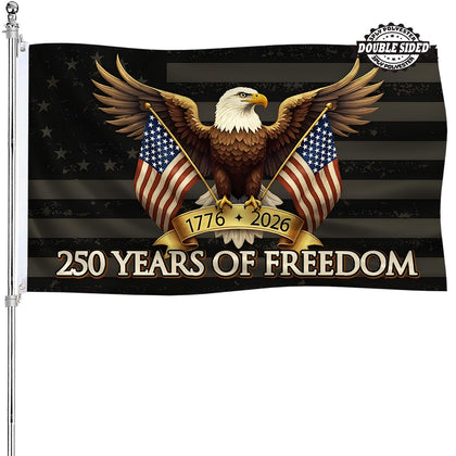 AJJSUE Freedom flag 3x5 double-sided with vivid colors for outdoor display.