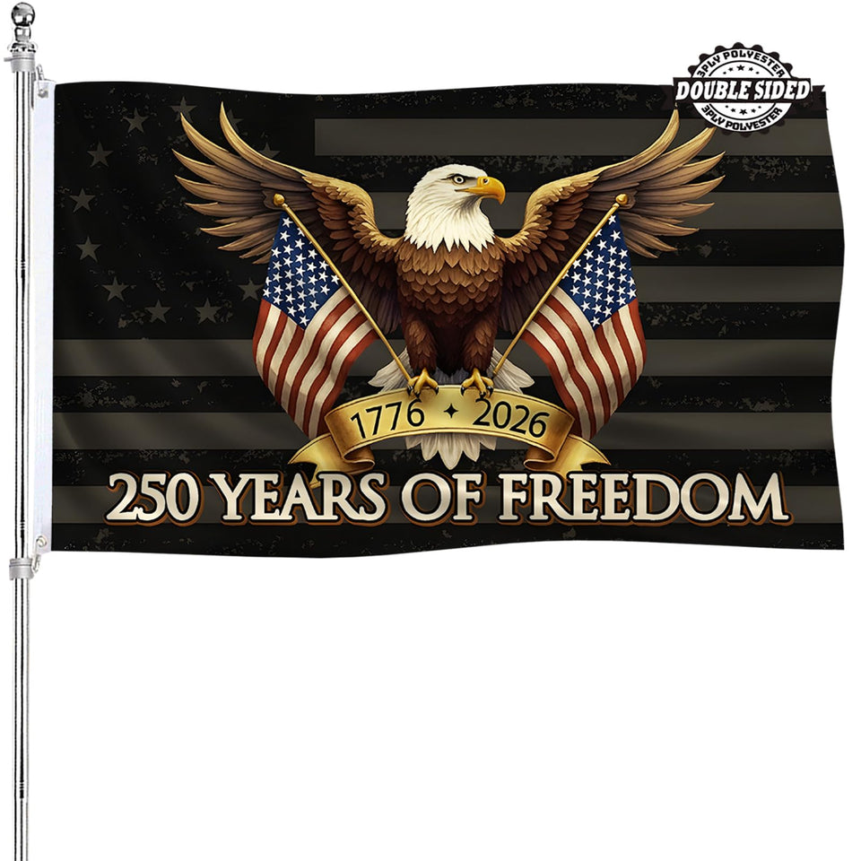 AJJSUE Freedom flag 3x5 double-sided with vivid colors for outdoor display.