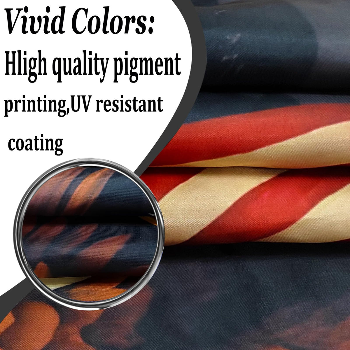 AJJSUE weather-resistant polyester flag resists sun and rain effects.
