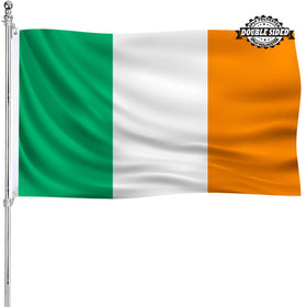 AJJSUE Ireland flag 3x5 outdoor heavy-duty stands up to sun and wind.