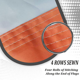 AJJSUE Ireland flag four-row stitching for enhanced durability outdoors.