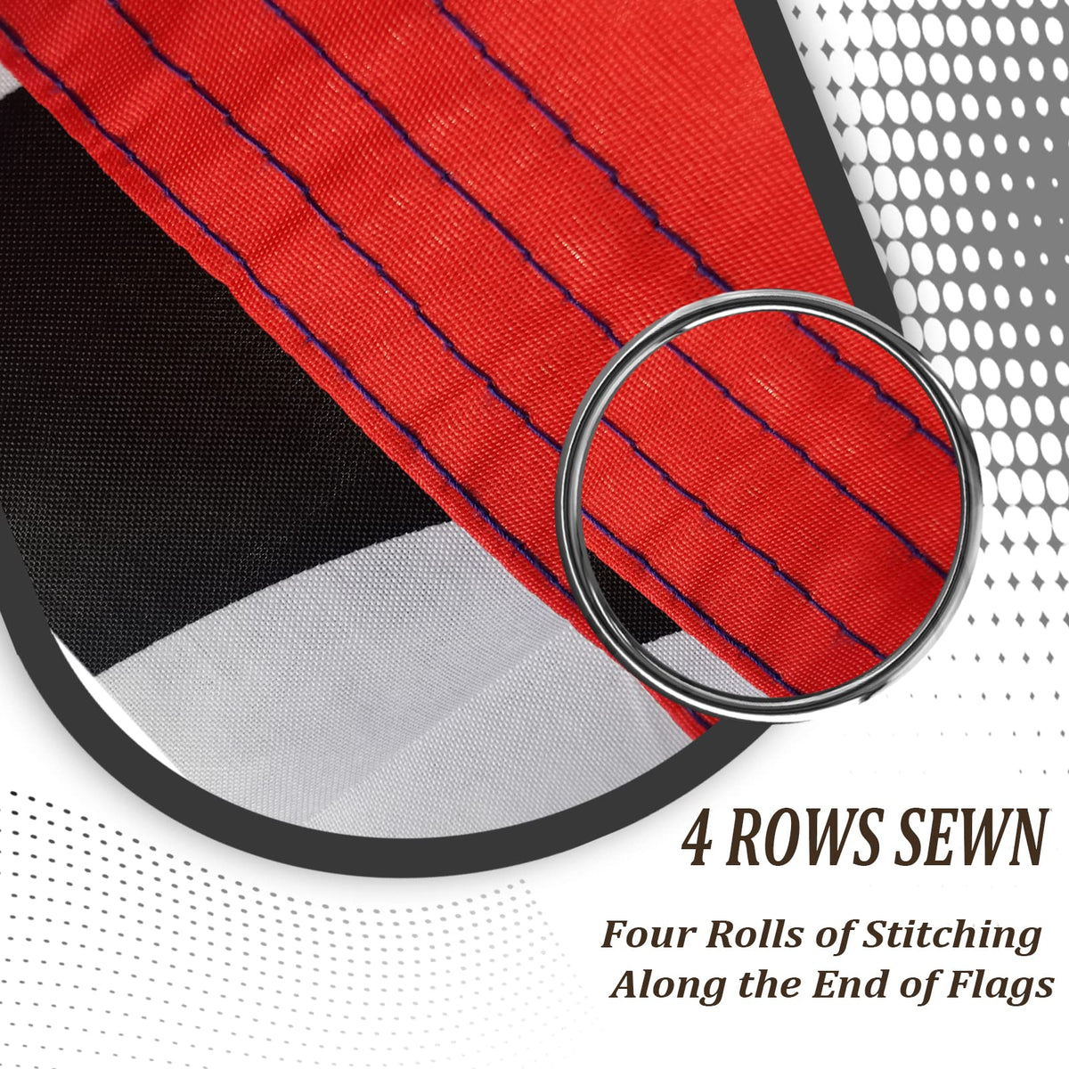 AJJSUE Open Flag 3-ply polyester for weather-resistant display