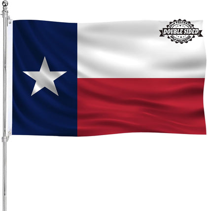 AJJSUE 3x5 Texas flag outdoors, durable polyester for weather exposure.