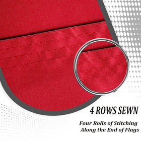 AJJSUE 4-row stitching flag resists tearing in wind.