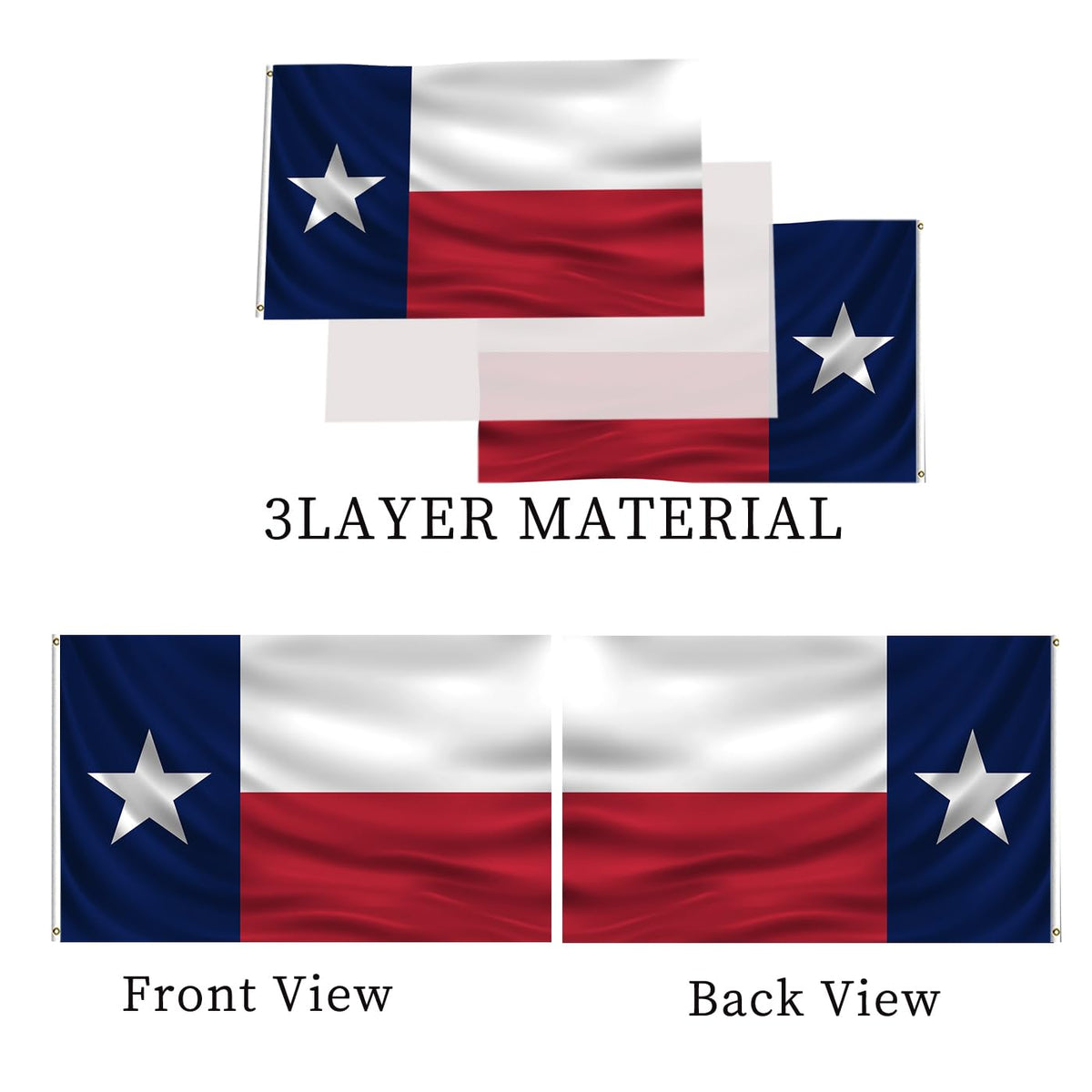 AJJSUE flag with brass grommets, sturdy hanging for outdoor use.