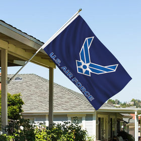 AJJSUE double-sided wings flag, readable from both sides with bright colors.