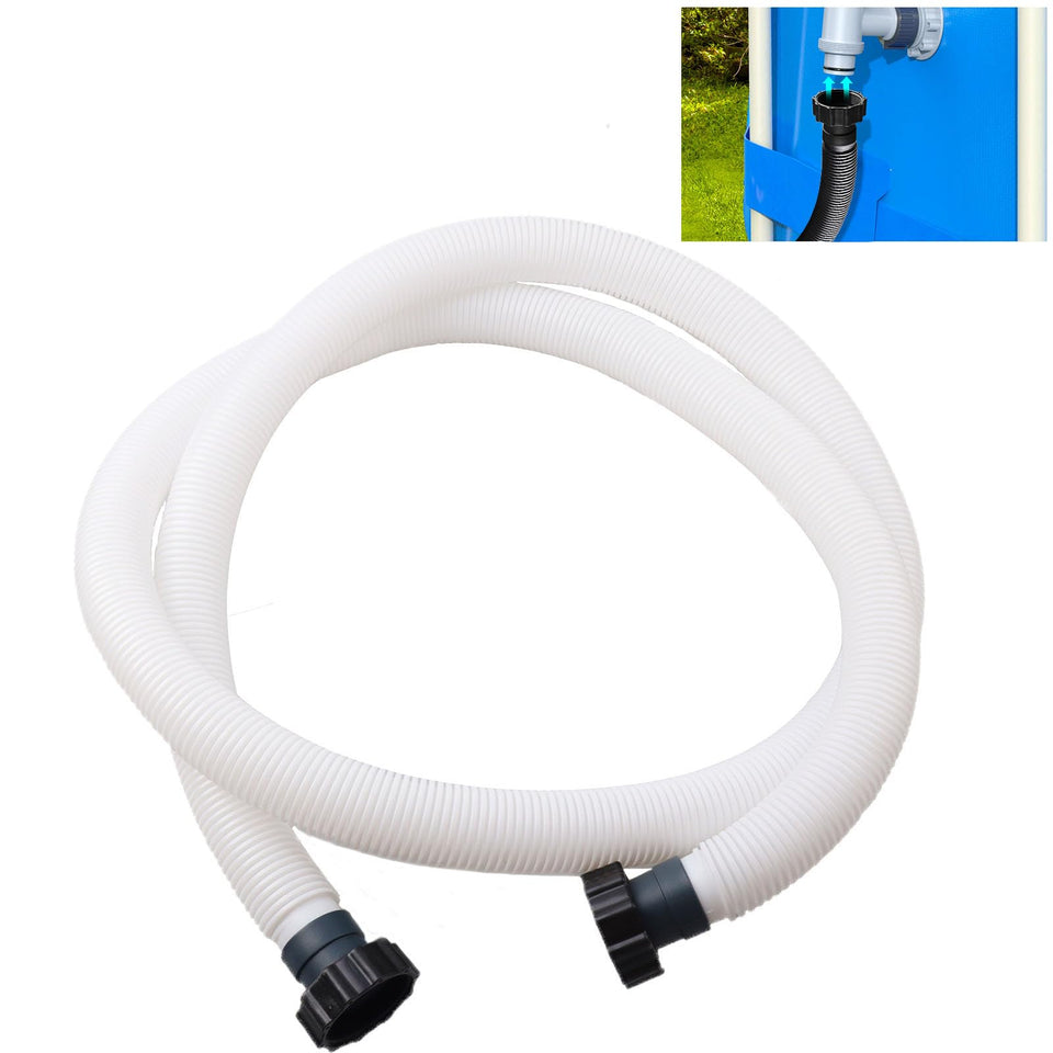 AJLICHIBAN FUN 10ft pool hose, 1.5in white for smooth water flow in above-ground pools