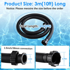 AJLICHIBAN FUN pool hose ends with screw-on nuts for quick installation