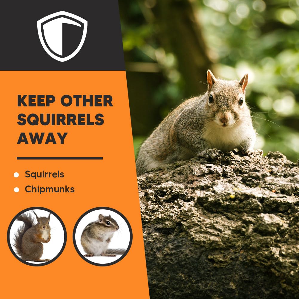 AJOQFKTD squirrel deterrent garden setup shows easy pack placement for pest control.