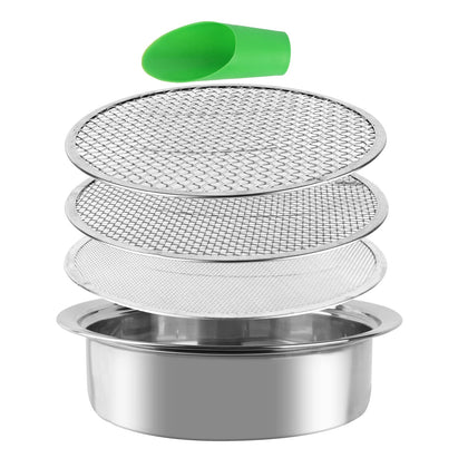 AKAKD heavy-duty sifter frame for 5-gallon buckets with fine mesh, ideal for seed soil