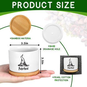 AKAQCHANG compact desk succulent pot fits on desks and shelves.