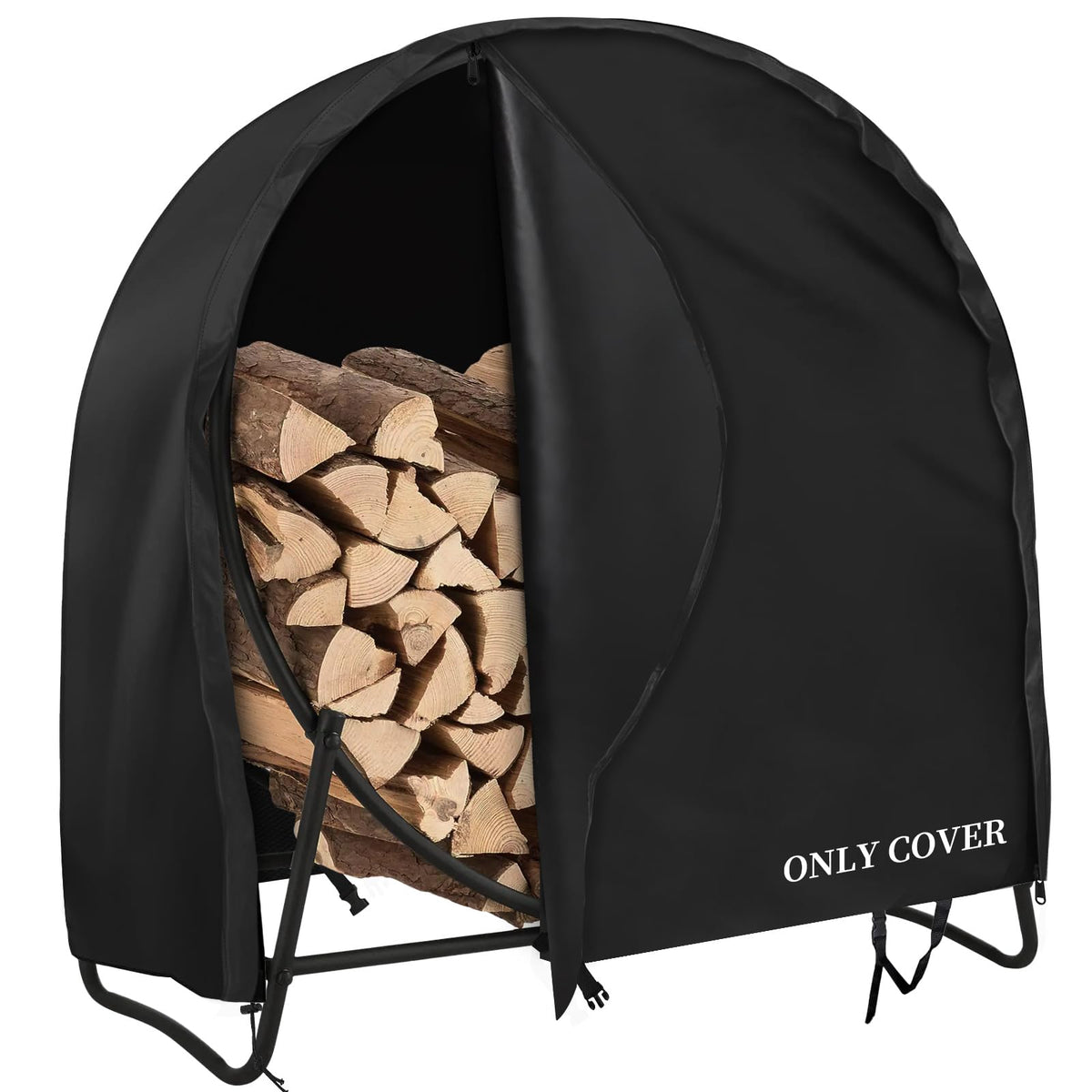 AKEfit 40 inch round log hoop cover with side zipper for easy access