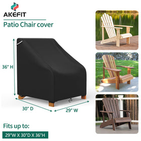 AKEfit waterproof oxford fabric cover keeps chairs dry during rain and snow.