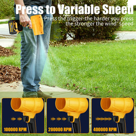 AKELOR blower used on dust and leaves for versatile cleaning