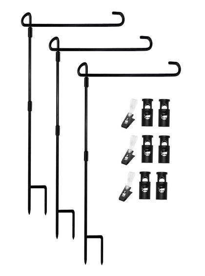 Akeydeco garden flag stand 3-pack for versatile outdoor displays