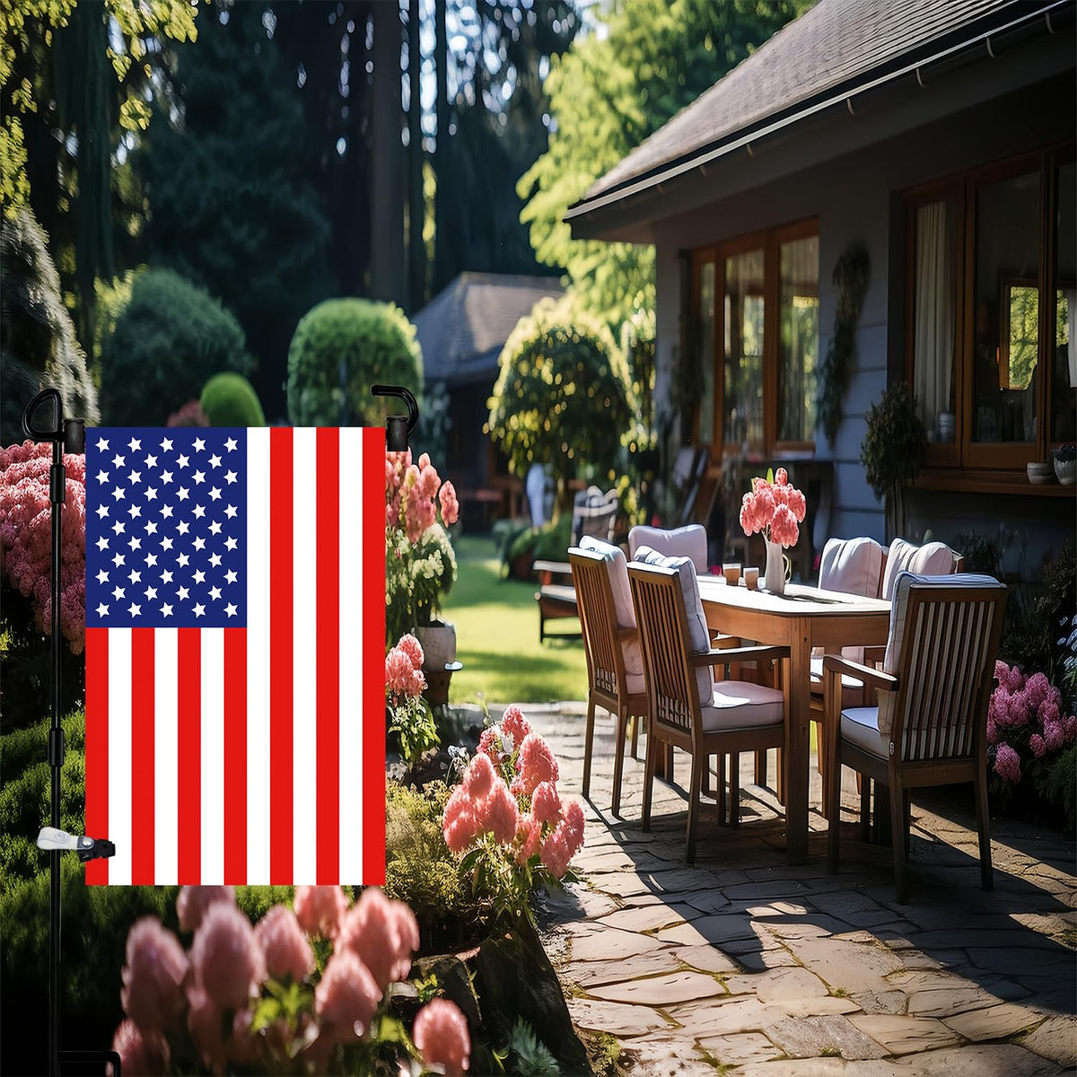 Akeydeco removable 3-piece flagpole for easy storage