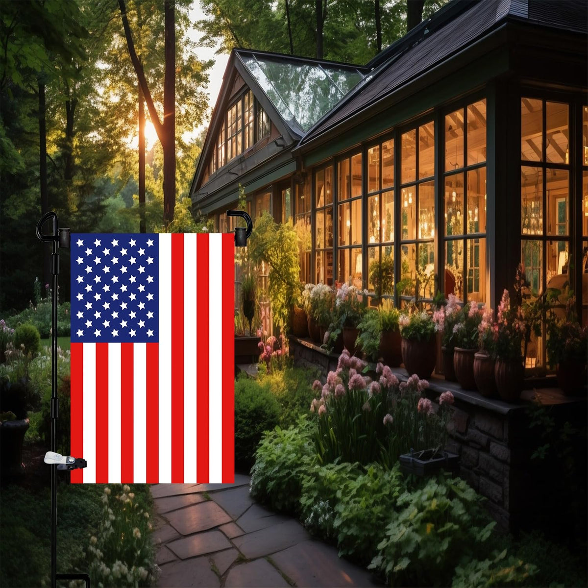 Akeydeco rust-proof flag pole stays sturdy through seasons