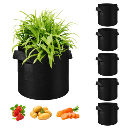 AkiiGer 10-gallon grow bag with breathable fabric for healthier root growth.