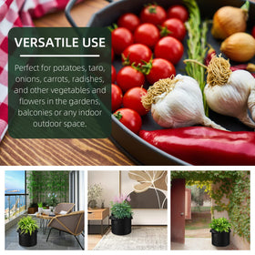 AkiiGer durable 10-gallon bag supports larger plants over multiple seasons.