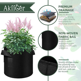 AkiiGer 10-gallon bag easy to move indoors or outdoors for flexible gardening.
