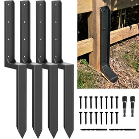 AKINGKONG fence post anchors provide strong support for 4x4 and 6x6 posts.