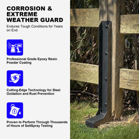 Rust-resistant coating protects posts in yard and estate environments.