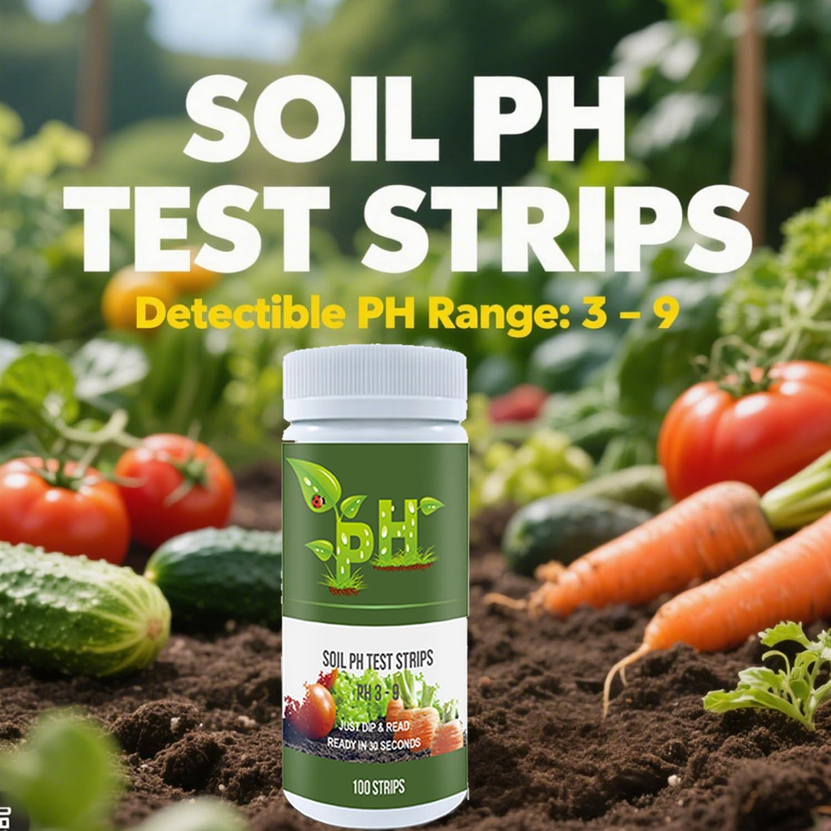 AKSBTEC color-readable strip showing pH range for plants.