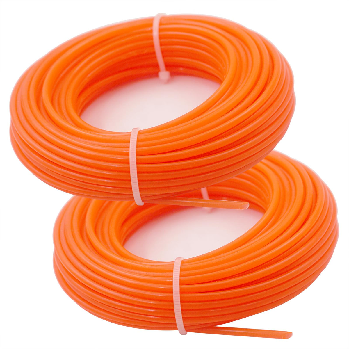 Akuoly trimmer line spool close-up, 0.095 in nylon for stubborn weeds.