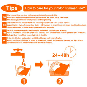 Akuoly trimmer line spool with two 30 m rolls for easy replacement.