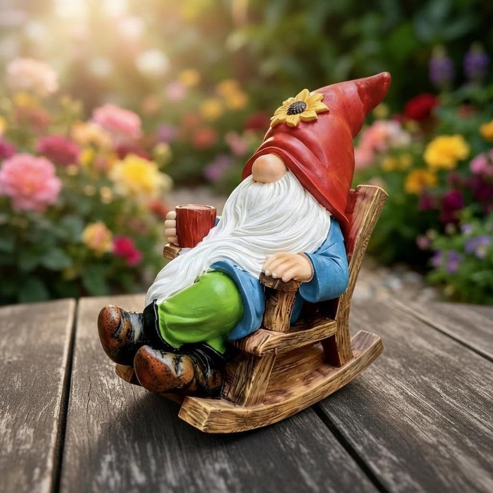 AKUTUBO outdoor gnome coffee cup for charming garden decor.