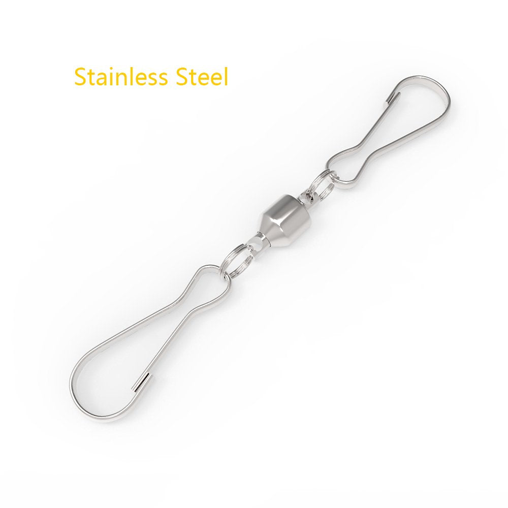 Alamic clips hold small pots and baskets for lightweight outdoor displays.
