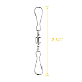 Alamic spiral tails twisters secured with clips for smooth rotation.