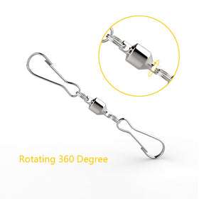 Alamic clips attach kites and windsocks to garden setups for quick use.