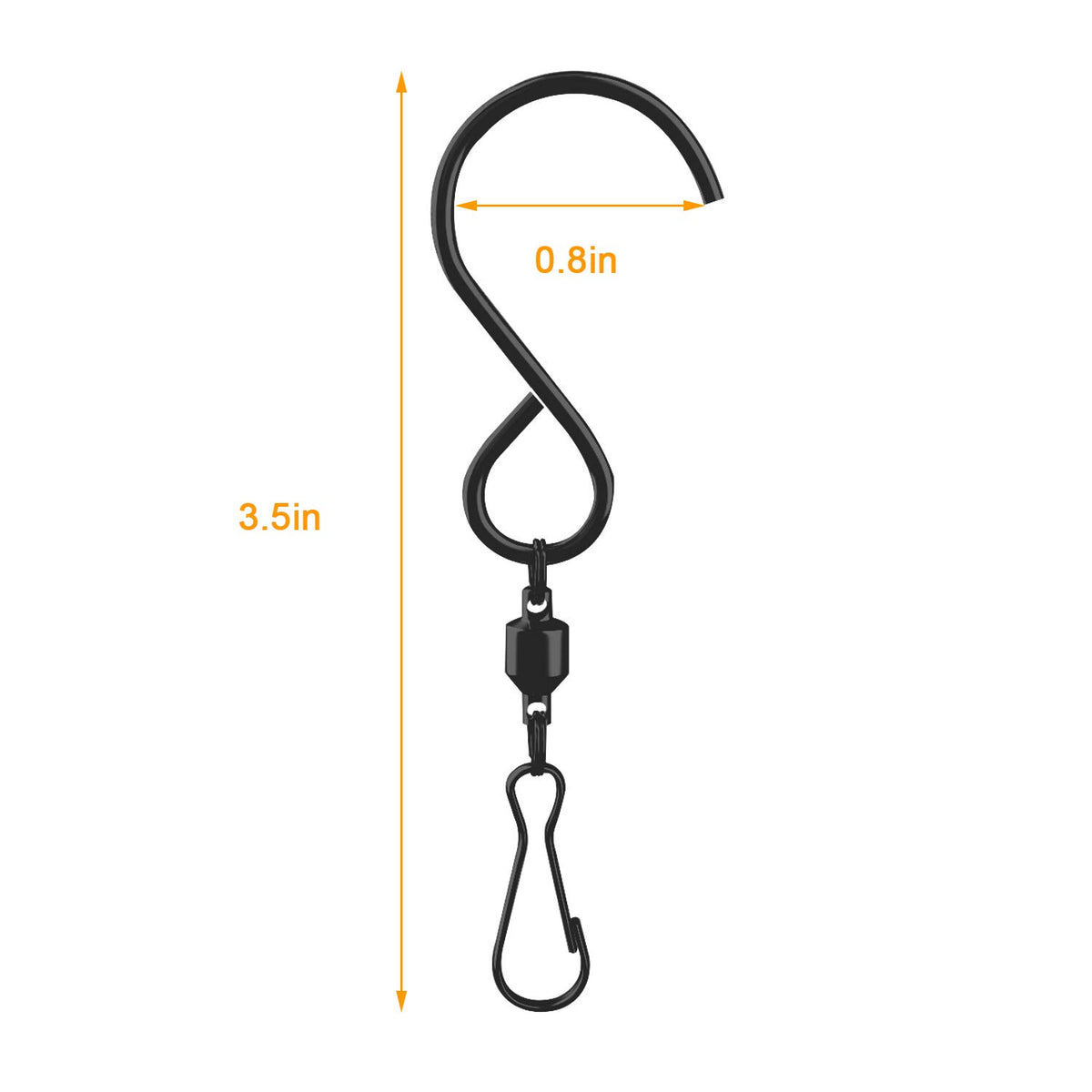 Alamic swivel hooks clips with crystal twisters on a patio, versatile hanging decor.