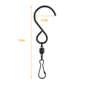 Alamic swivel hooks clips with crystal twisters on a patio, versatile hanging decor.