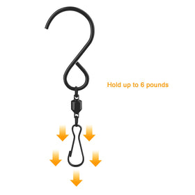 Alamic swivel hooks clips supporting flower pots on a balcony, easy to install.