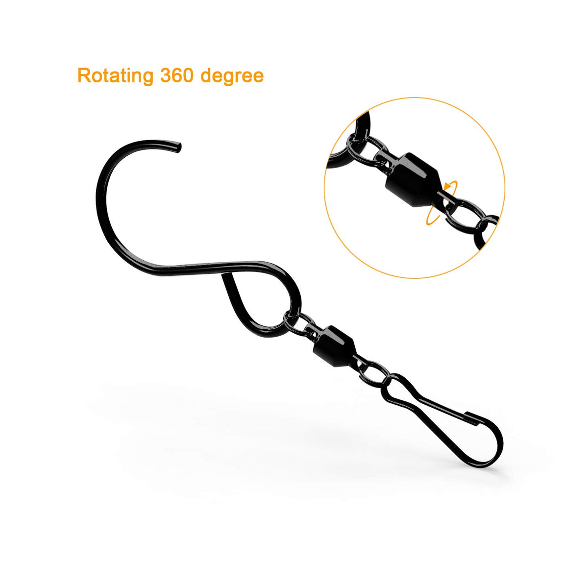 Alamic swivel hooks clips rotating wind spinners in the garden, smooth 360-degree action.