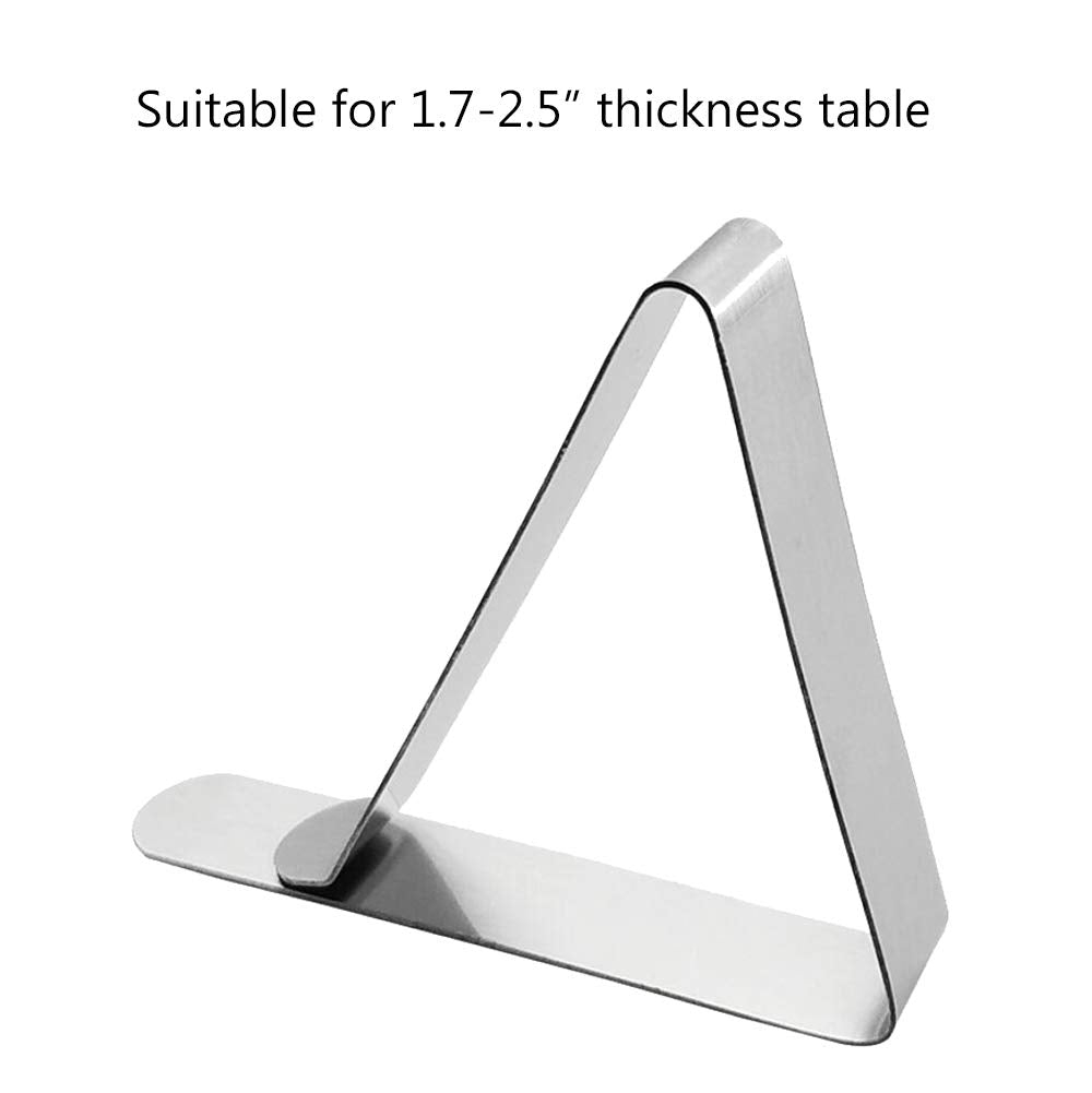 Alamic clips clamp firmly at the table edge, preventing slips.