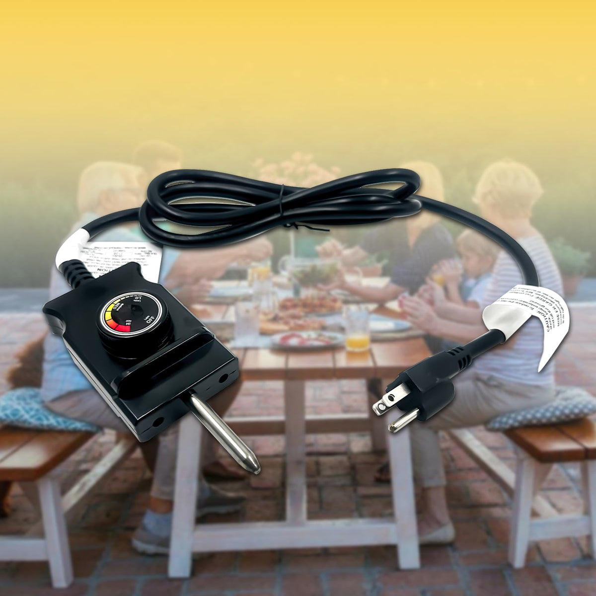 ALAYAO durable 5.58-foot smoker cord highlights heat-resistant design for outdoor use.