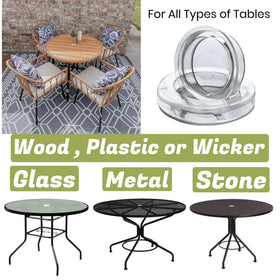 ALAZCO weather-resistant ring and cap set protects outdoor tables