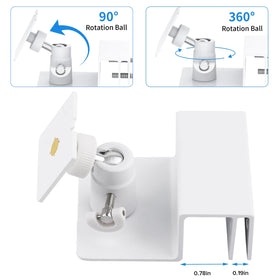 ALERTCAM 360-degree adjustable gutter-mount optimizes sun exposure all day.