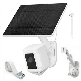 ALERTCAM 6W solar panel mount for Ring Spotlight Cam Plus keeps outdoor camera powered.